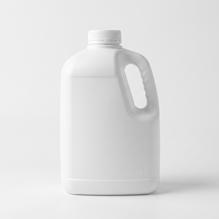 Generated illustration of a generic bleach jug, not verified Lavo packaging