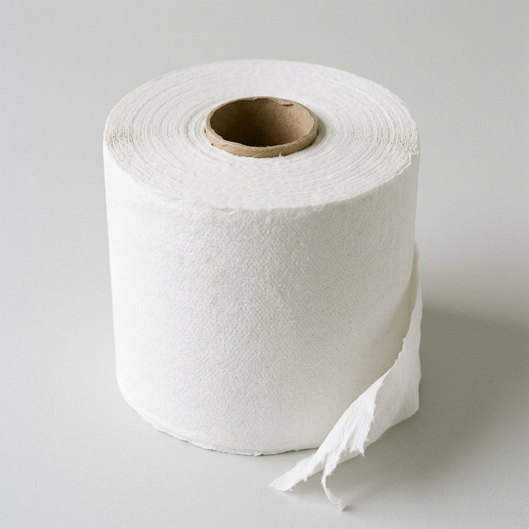 Generated illustration of a generic white roll towel, not verified Everest packaging