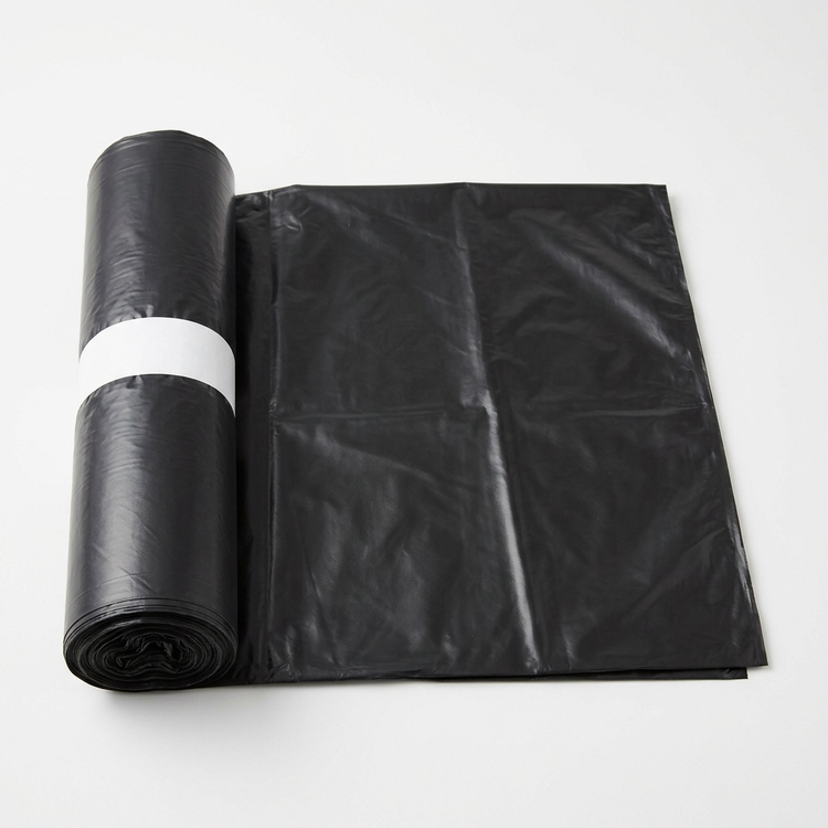 Generated illustration of extra-large black garbage bags